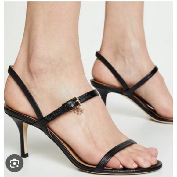 TORY BURCH PENELOPE SLINGBACK SANDALS MALBEC LEATHER STRAPPY Size 7 - Picture 13 of 13